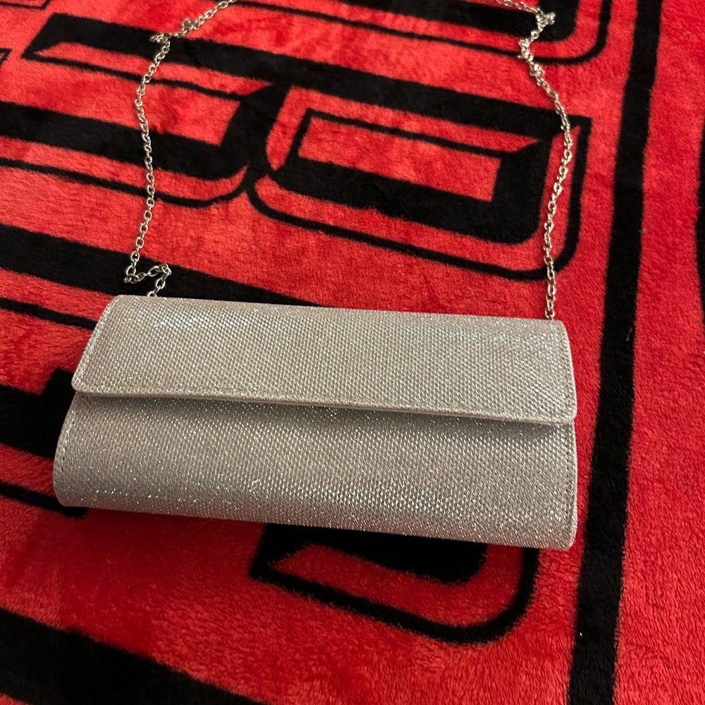 Elegant Silver Clutch Bag
